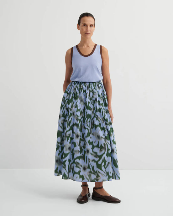 Poet Skirt in Misty Floral