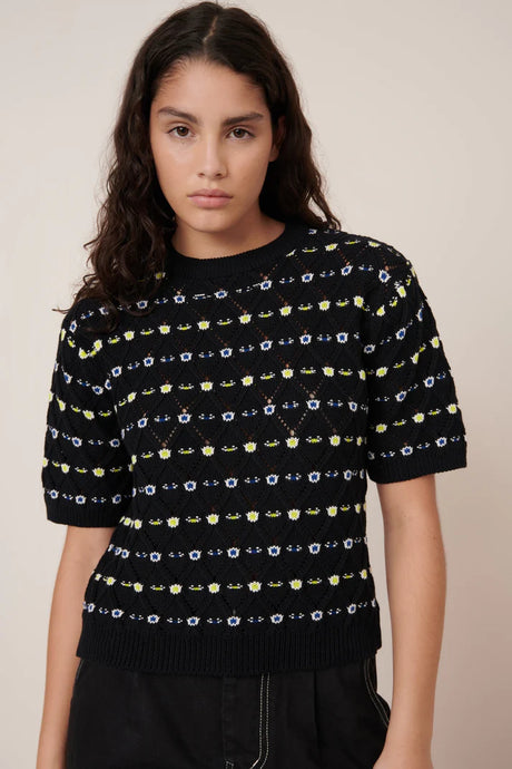 Rhode Top in Daisy Jacquard