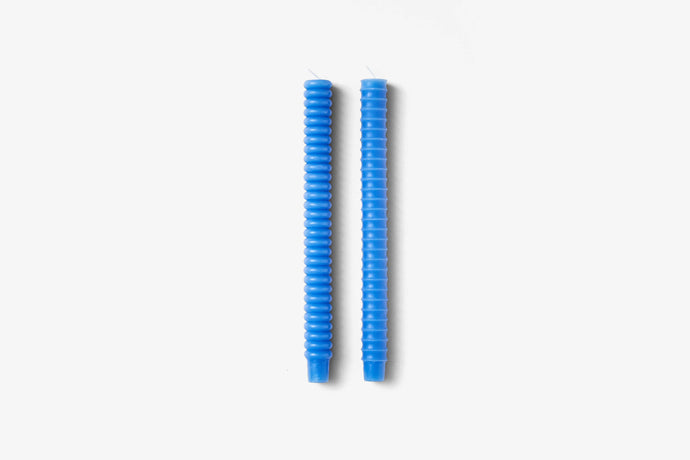 Dusen Dusen Taper Candles (Set of 2): Blue
