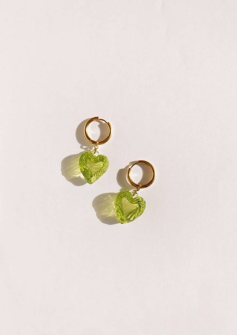 Cuore Hoops in Lime