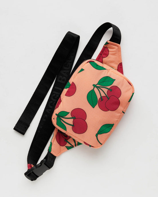 Puffy Fanny Pack in Sherbet Cherry