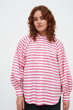 Ella Shirt in Fuchsia Stripe