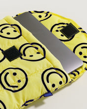 Puffy Laptop Sleeve in Yellow Happy, 13" / 14"